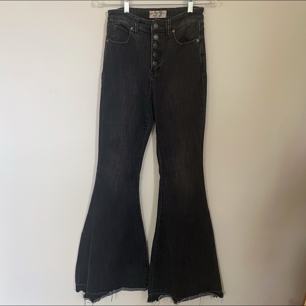 We The Free Black High-Rise Flare Jeans